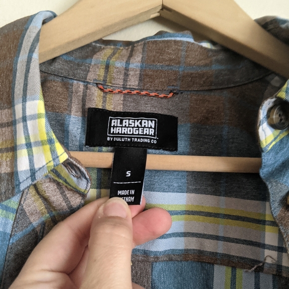 Alaskan Hardgear Men's Plaid Shirt - Blue and Brown L - Picture 10 of 10